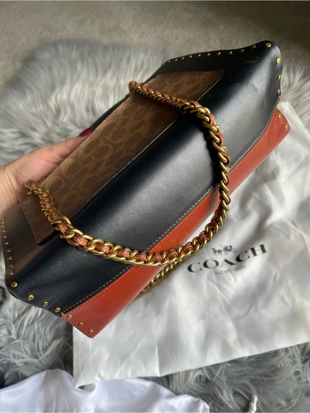 Authentic coach shoulder bag